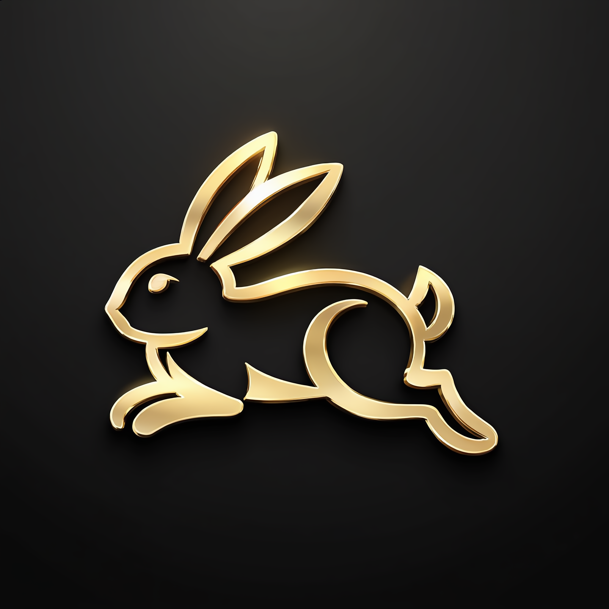 Hop On My Credit Card LLC - 3D Golden Rabbit Logo